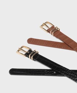 Ceinture fine texturée femme vue2 - GEMO (ACCESS) - GEMO