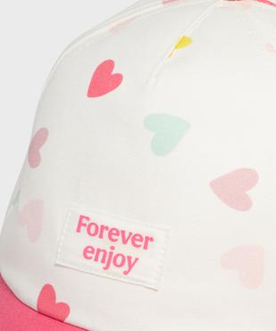 Casquette à motifs coeurs fille vue3 - GEMO 4G FILLE - GEMO
