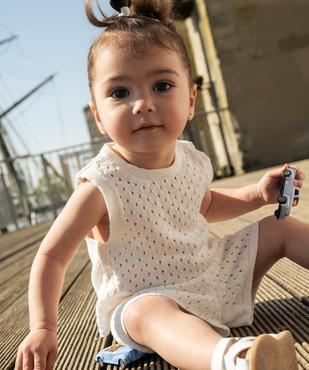 Débardeur ajouré façon crochet bébé fille vue4 - GEMO(BEBE DEBT) - GEMO