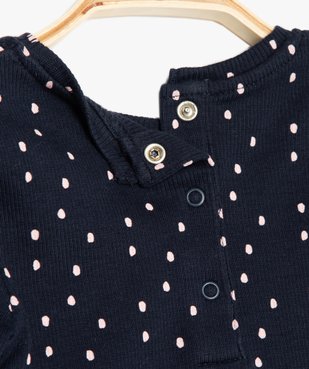 Tee-shirt bébé fille côtelé à manches longues - Lulu Castagnette vue2 - LULUCASTAGNETTE - GEMO