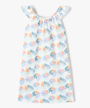 Chemise de nuit fille à motifs fleuris avec volants sur les épaules vue1 - GEMO (ENFANT) - GEMO