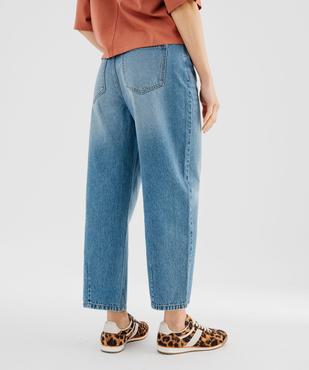 Jean barrel taille haute coloris délavé femme vue4 - GEMO(FEMME PAP) - GEMO
