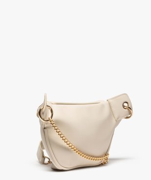 Sac besace femme forme banane à détails dorés vue2 - GEMO (ACCESS) - GEMO