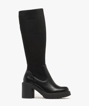 Bottes à semelle crantée avec tige chaussette femme vue1 - 5 MILES - GEMO