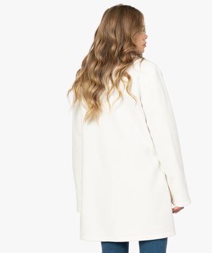 Manteau court femme en matière extensible et grand col vue3 - Nikesneakers(FEMME PAP) - Nikesneakers