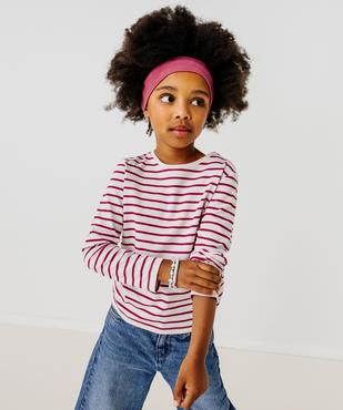 Tee-shirt manches longues imprimé fille vue1 - GEMO 4G FILLE - GEMO