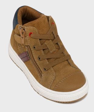 Baskets mid-cut dessus en cuir suédé à zip et lacets garçon - Buggy vue14 - BUGGY GEMO FOR GOOD - GEMO