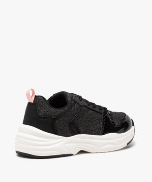 Baskets fille vernies et pailletées à lacets vue4 - GEMO (ENFANT) - GEMO