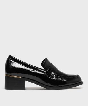 Mocassins vernis à talon bloc femme - Valentina Baldano vue2 - VALENTINA BALDA - GEMO