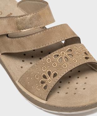 Mules confort à brides fantaisie avec scratch femme vue6 - G'FLEX - GEMO