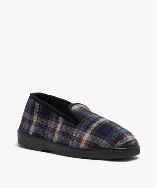 Chaussons pour homme style charentaises à carreaux vue2 - GEMO C4G HOMME - GEMO