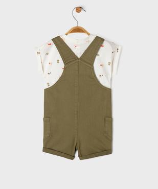 Ensemble 2 pièces bébé garçon tee-shirt et salopette vue5 - GEMO(BEBE DEBT) - GEMO