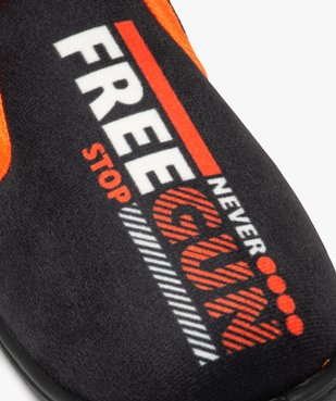 Chaussons garçon en velours ras imprimé – Freegun vue6 - FREEGUN - GEMO