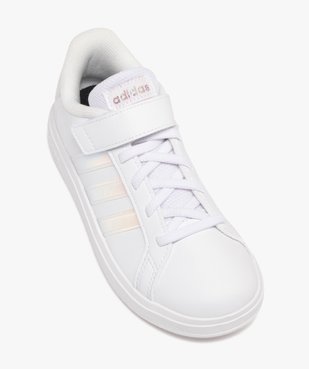 Baskets fille à scratch et à bandes latérales contrastantes - Adidas vue5 - ADIDAS - GEMO