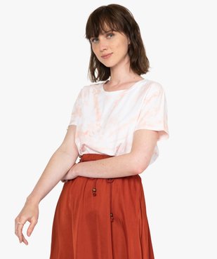 Tee-shirt femme à manches courtes oversize vue1 - GEMO(FEMME PAP) - GEMO