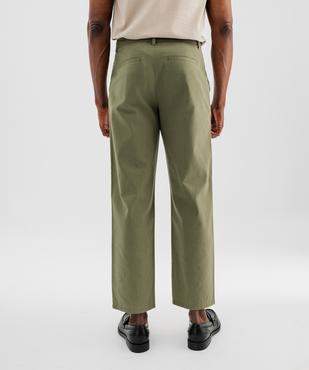 Pantalon à pinces en coton et lin homme vue3 - GEMO (HOMME) - GEMO