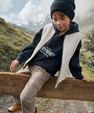 Sweat à capuche chaud avec doublure velours garçon vue1 - GEMO (ENFANT) - GEMO