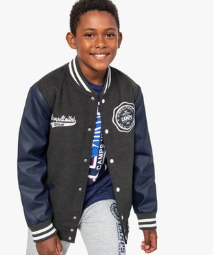 Blouson garçon bicolore et bimatière - Camps vue1 - CAMPS UNITED - GEMO