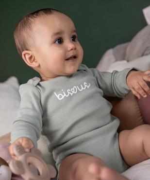 Bodies manches longues bébé fille avec col américain (lot de 3) vue10 - GEMO 4G BEBE - GEMO