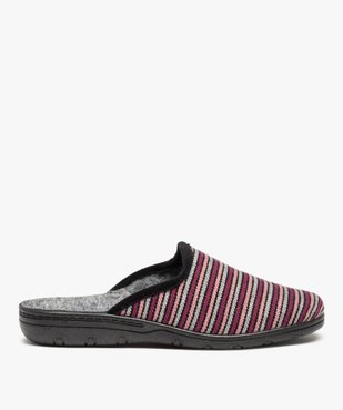Chaussons femme mules confort dessus tissé vue1 - GEMO 4G FEMME - GEMO