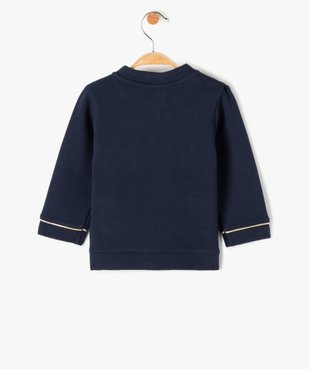 Sweat bébé fille zippé en maille côtelée - LuluCastagnette vue3 - LULUCASTAGNETTE - GEMO