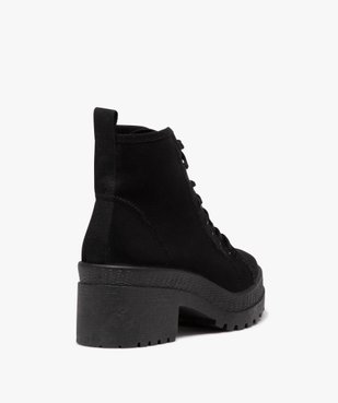 Tennis femme mid-cut en toile unie à talon et semelle crantée vue4 - GEMO (SPORTSWR) - GEMO