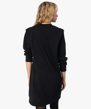 Robe femme sweat avec épaulettes - LuluCastagnette vue3 - LULUCASTAGNETTE - Nikesneakers