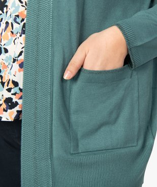 Gilet femme en maille fine avec touches pailletées vue2 - GEMO (G TAILLE) - GEMO