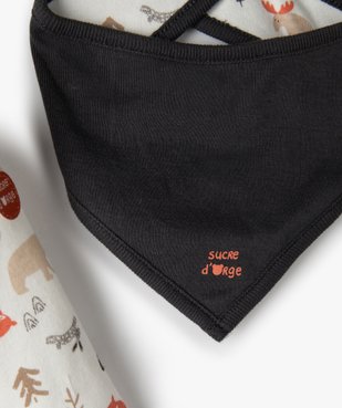 Ensemble bébé garçon 3 pièces : tee-shirt + foulard + pantalon - Sucre d'Orge vue3 - SUCRE D'ORGE - GEMO