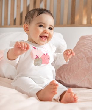Pyjama bébé fille avec volants sur les épaules sans pieds vue5 - GEMO(BB COUCHE) - GEMO