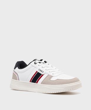 Baskets basses avec empiècements colorés homme - Urban Steps vue2 - URBAN STEPS - GEMO