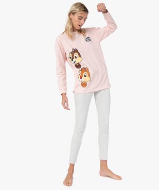 Pyjama femme bicolore avec motif Disney vue1 - DISNEY DTR - GEMO