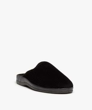 Chaussons homme mules en velours côtelé uni vue2 - GEMO(HOMWR HOM) - GEMO