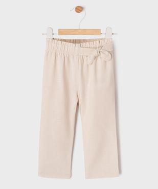 Pantalon léger 30% lin à taille élastiquée bébé fille vue2 - GEMO 4G BEBE - GEMO