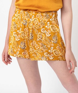 Bas de pyjama femme forme short à motifs fleuris vue2 - GEMO(HOMWR FEM) - GEMO