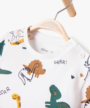 Tee-shirt à manches courtes à motifs bébé garçon vue2 - GEMO(BEBE DEBT) - GEMO
