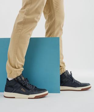 Baskets montantes avec lacets et zip homme - Lee Cooper vue1 - LEE COOPER - GEMO