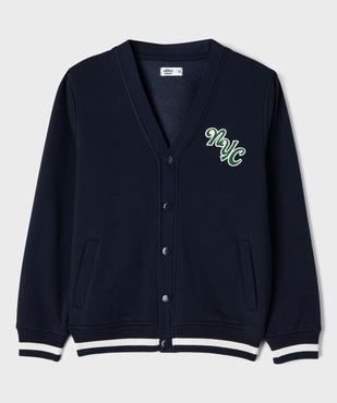 Gilet sweat à col V garçon vue3 - GEMO 4G GARCON - GEMO