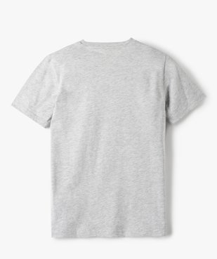 Tee-shirt garçon à manches courtes uni  maille chinée vue3 - GEMO 4G GARCON - GEMO