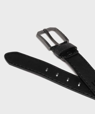 Ceinture en matière grainée avec inscription gravée homme vue6 - GEMO (ACCESS) - GEMO