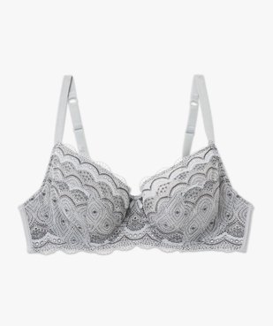 Soutien-gorge emboitant à armatures en dentelle grande taille vue4 - GEMO(HOMWR FEM) - GEMO