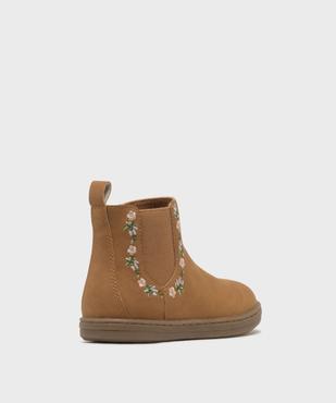 Boots Chelsea zippées à broderie fleurie fille - Lovely Wings vue4 - LOVELY WINGS - GEMO