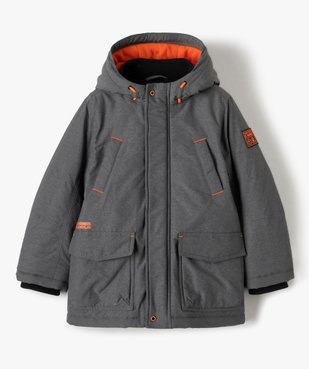 Parka garçon matelassée avec intérieur polaire et capuche vue2 - GEMO (ENFANT) - GEMO