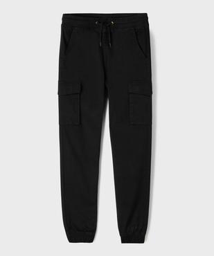 Pantalon cargo jogger en coton stretch à taille élastiquée garçon vue1 - GEMO (JUNIOR) - GEMO