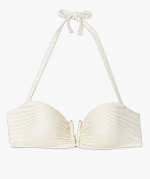 Haut de maillot de bain femme à paillettes forme bandeau vue4 - GEMO (PLAGE) - GEMO