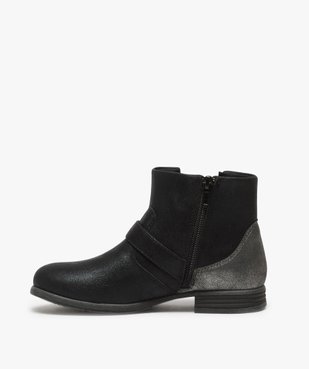 Boots fille zippés avec étoile pailletée sur le côté vue3 - GEMO (ENFANT) - GEMO