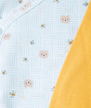 Bodies bébé à manches longues fermeture croisée (lot de 3) - No gaspi vue2 - NOGASPI - GEMO