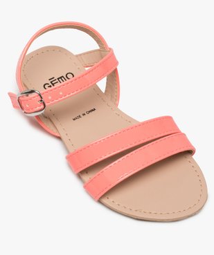 Sandales filles unies à brides fermeture boucle Dessus vernis fluo vue5 - GEMO (ENFANT) - GEMO