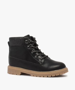 Boots fille avec col fantaisie et semelle crantée vue2 - GEMO (ENFANT) - GEMO