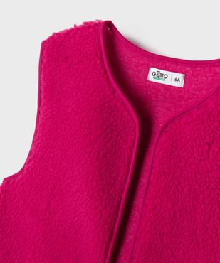Gilet sans manches en maille sherpa fille vue2 - GEMO 4G FILLE - GEMO